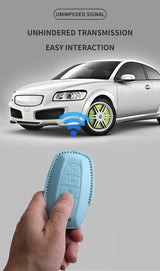 Leather car remote key case for 3 Great Wall models