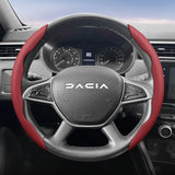 Breathable Leather Steering Wheel Cover for Dacia Cars