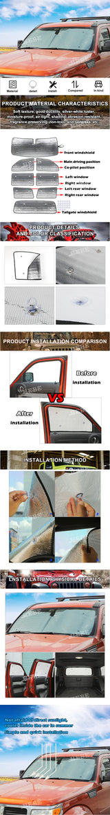 Aluminum Sunshade Set for Dodge Nitro 2007 Car Interior Accessory HEBE
