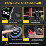 Car Jump Starter With Air Compressor, 6000A Powerful Car Battery Starting Device, LCD Screen, 21800mAh Jump Starter BSMOOM