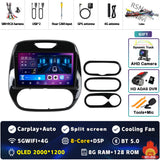 2K QLED Android 15 Multimedia Player for Renault Captur 2016–2019
