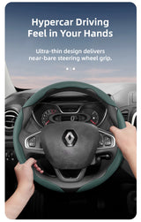 Renault Non-Slip D-Shaped Leather Steering Cover