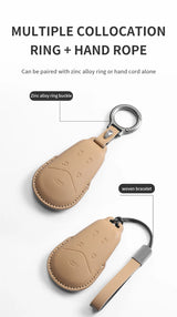 Leather Car Remote Key Case Cover For Voyah Dream PHEV 2024