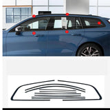 Window Frame Bright Black Trim for Volvo XC90 V60 Car Interior Accessory LINGLUYANG v60 2020-2024
