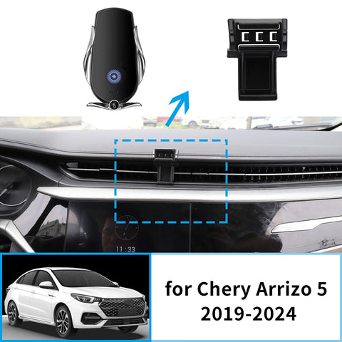 Smart Wireless Fast Charging Phone Mount for Chery Arrizo 5 Car Phone Holder CATUSIKI