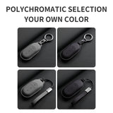 Leather Car Key Case Cover LEAPMOTOR B10 C01 C11 Original Color Remote Key Bag Shell Keychain Accessories Car Key Case Cover