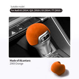 Made of Alcantara For Audi A3 Q2 S3 TT Sport Gear Shift Knob Boot Cover Decorative Trim Sticker Car Interior Tuning Accessorie
