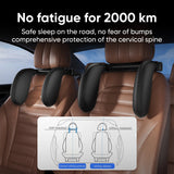 Ergonomic 360° Adjustable Auto Cervical Pillow with Memory Foam & Side Pads for Car Travel BMW Benz
