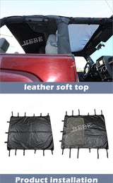 Leather Soft Top Sunshade Cover for Jeep Wrangler JK 2-Door Car Interior Accessory HEBE