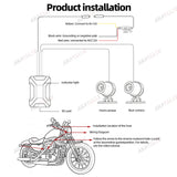 2K Dual Lens Motorcycle Dash Cam WiFi Waterproof for Moto