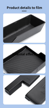 for Toyota Alphard Verfire 40 Series 2023 2024 Underseat Storage Box TPE Car Second Row Seat Lower Tray Organizer Accessories