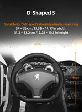 Carbon Fiber Leather Wheel Cover for Peugeot 207 208