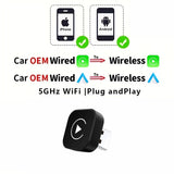 2-in-1 Wireless CarPlay and Android Auto Adapter