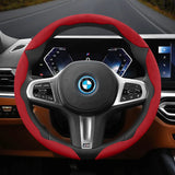 Segmented Suede Steering Wheel Cover for BMW
