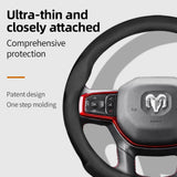 Breathable Leather Steering Wheel Cover for Ram Trucks Car Interior Accessory Hocasen
