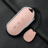 Aluminum Alloy Goatskin Car Key Case Cover For HUAWEI Aito M5 M7 2022 Car Key Case Protect Fob
