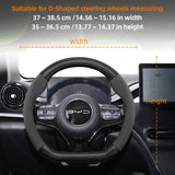 BYD Suede Matte Carbon Fiber Steering Wheel Cover