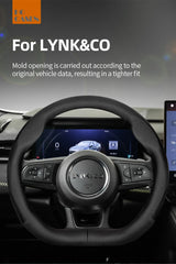 Ultra-Thin Breathable Leather Cover for Lynk & Co Car Interior Accessory Hocasen