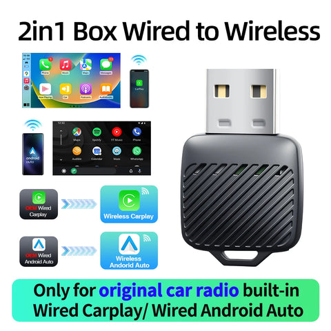 Wireless CarPlay Android Auto Adapter for OEM Radios CarPlay Adapter AKAMATE