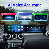 24.6-Inch Dual Screen Android 14 Stereo for Mercedes Benz C/GLC