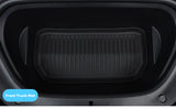 Trunk Mat for 2024 Tesla Model 3+ Highland TPE Piano Key Style Front Rear Trunk Frunk Storage Waterproof Protective Pad Car I