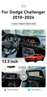 12.3-Inch Android Multimedia Player for Dodge Challenger 2010–2024 Android Head Unit Aotsr