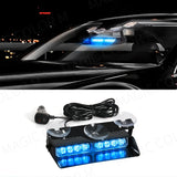 8-LED Windshield Strobe Warning Light Bar