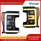 LED Headlights Sequential DRL for Ford Super Duty 17-19 Car Interior Accessory Vland