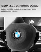 Top Suede For BMW 5er l5 G60 (2023-) X3 G45 (2025-) Steering Wheel Panel Cover Boot Car Premium Interior Accessories Style B