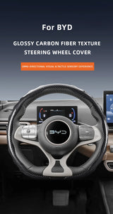 Snap-On Wave-Shaped Steering Cover for BYD Atto 3 Car Interior Accessory Hocasen