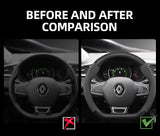 Suede Carbon Fiber Steering Wheel Cover for Renault Car Interior Accessory Hocasen