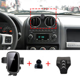 Wireless Fast Charging Phone Mount for Jeep Compass 2010–2016