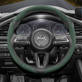 Steering Wheel Anti-Slip Cover for Mazda Models Car Interior Accessory Hocasen Green 3-Piece Set