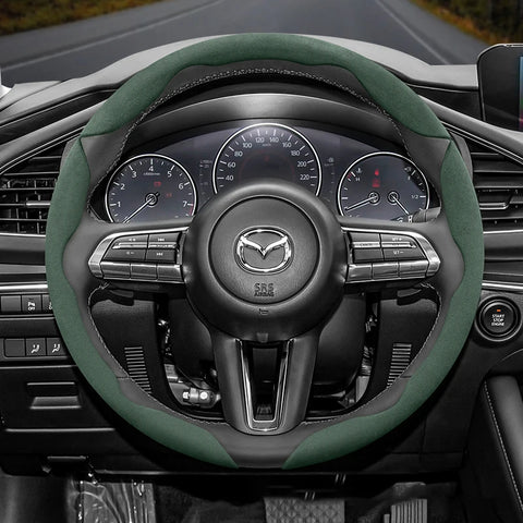 Steering Wheel Anti-Slip Cover for Mazda Models Car Interior Accessory Hocasen Green 3-Piece Set