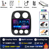 2K QLED Android Head Unit for Jeep Compass Patriot 2010–2016