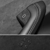 For Tesla Model 3 (2024-) / Model Y (2025-) Car Door Switch Button Anti Scratch Trim Sticker Carbon Fiber Interior Accessorie