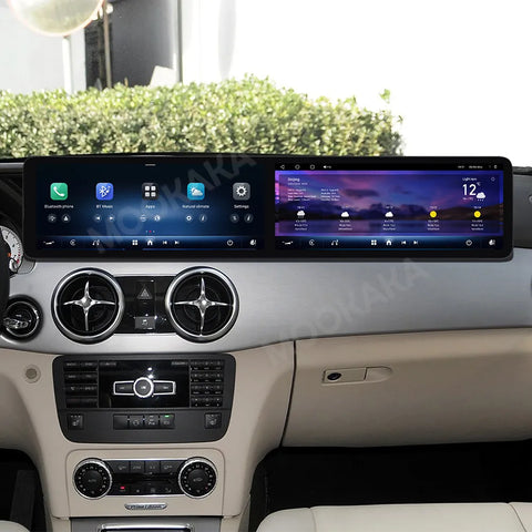 24.6 Inch Dual Screen Head Unit for Mercedes Benz GLK 2013–2015 Android Head Unit Aotsr 4GB 64GB Eight Core