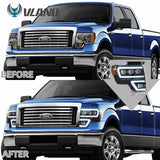 LED Projector Headlights Black for Ford F150 2009-2014 LED Headlight Vland