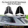 For Audi A3 S3 8Y Sportback 2021 To Present Car Rear Window Louver Decorative Sticker Auto Modification Accessories