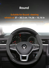Suede Matte Carbon Steering Wheel Cover for Renault Car Interior Accessory Hocasen