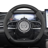 Suede Carbon Fiber Steering Wheel Cover for Mazda 3 CX-5 Car Interior Accessory Hocasen