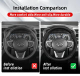 Breathable Carbon Fiber Steering Cover for Perodua