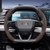 Sports Suede Steering Wheel Cover for Audi Models