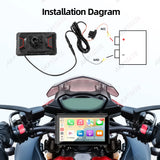 5 Display DVR CarPlay Navigation for ATV Scooter Android Head Unit AKAMATE