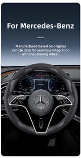 Segmented Leather Wheel Cover for Mercedes-Benz Car Interior Accessory Hocasen