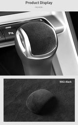 For Audi Q3 Q2 A1 Sport Gear Shift Knob Boot Decorative Trim Sticker Car Premium Interior Tuning Accessories Made of Alcantara