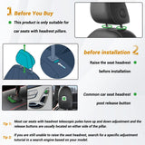 Car Headrest Pillow, Thickened Memory Foam Road Pal Headrest, Neck Support Pillow, 180° Adjustable Car Headrest, Travel Car S