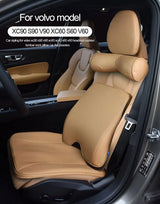 Leather Headrest Neck Pillow for Volvo XC90 XC60 Car Interior Accessory LINGLUYANG