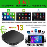 Smart Multimedia Android 13 AI Box for Wireless CarPlay Upgrade