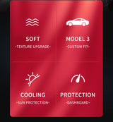 Anti-UV Flannel Dashboard Cover for Tesla Model 3 Car Interior Accessory GMUNI
